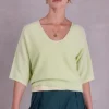 Almelo alpaca top in daiquri green