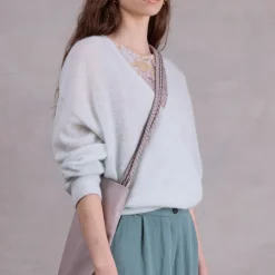 Asti overslag trui in ice blue