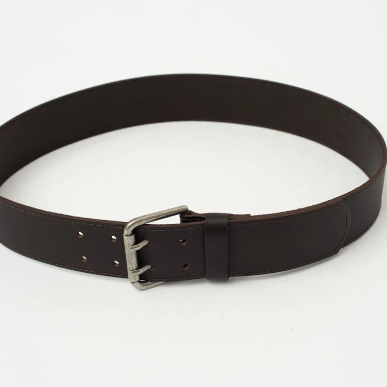 Bruine riem met dubbele sluiting