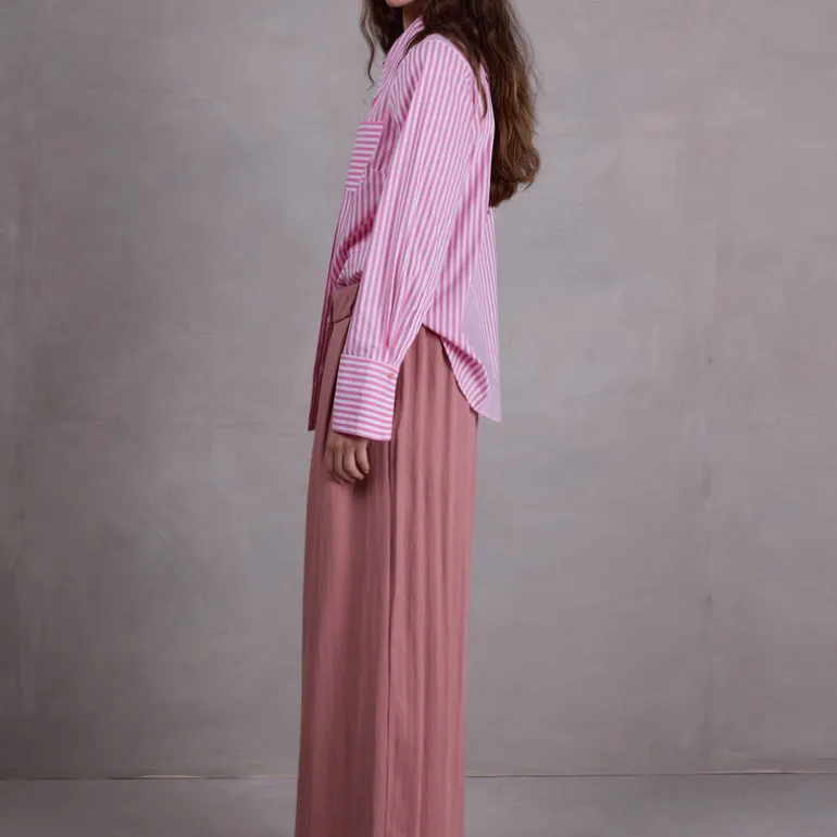 Clinton broek in dusty rose Tencel
