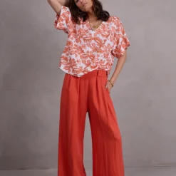 Clinton broek in flame Tencel