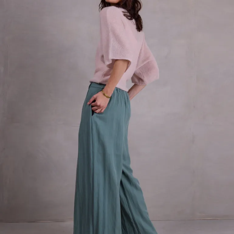 Clinton broek in salie Tencel