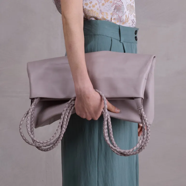 Clutch bag in taupe