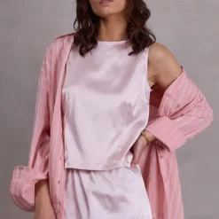 Danielle blush satijnen top