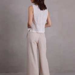 Danielle ecru broderie top