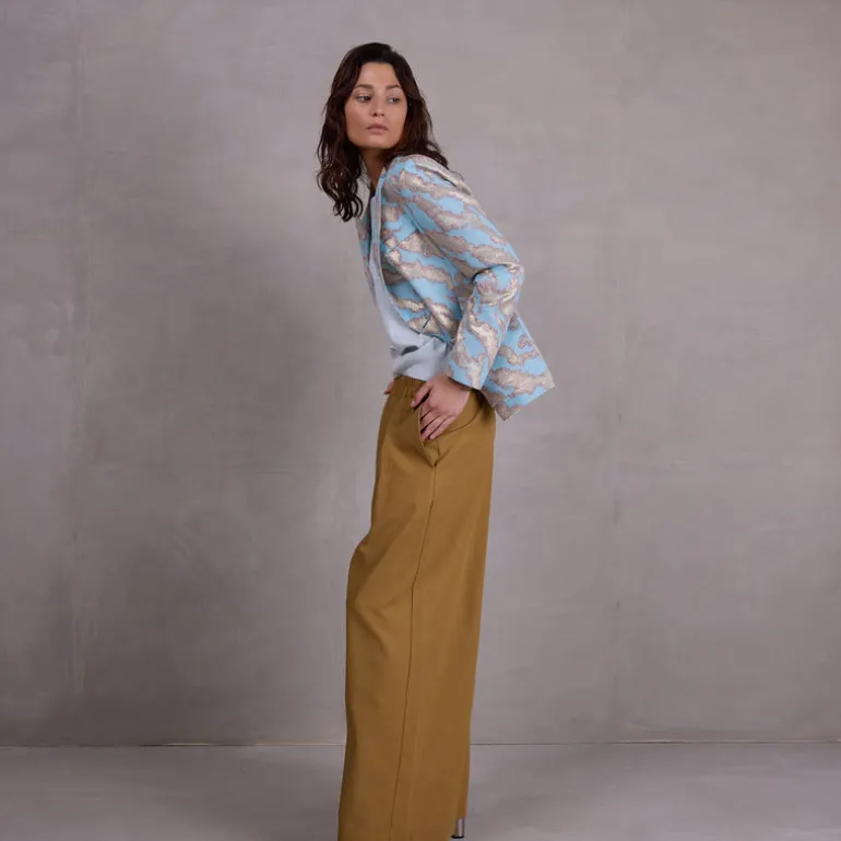 Davos blazer in blue archipel jacquard