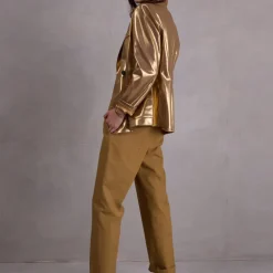 Davos blazer in gold disco twill