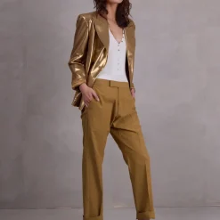 Davos blazer in gold disco twill