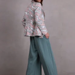 Davos blazer in pink archipel jacquard