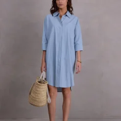 Duran hemdsjurk in misty blue