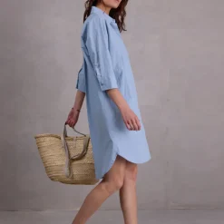 Duran hemdsjurk in misty blue