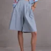Eddie bermuda in misty blue
