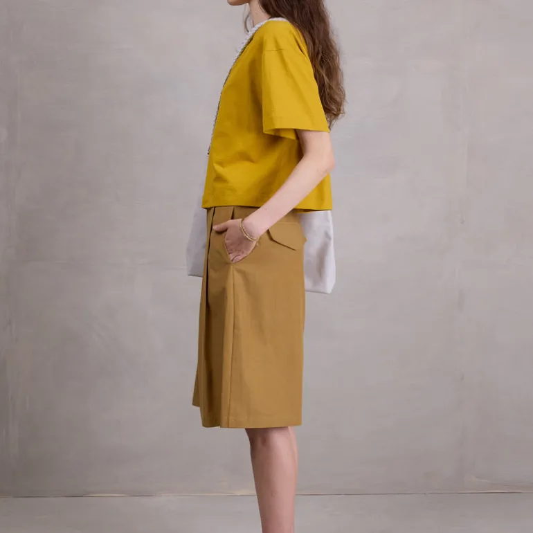 Eddie bermuda in mustard