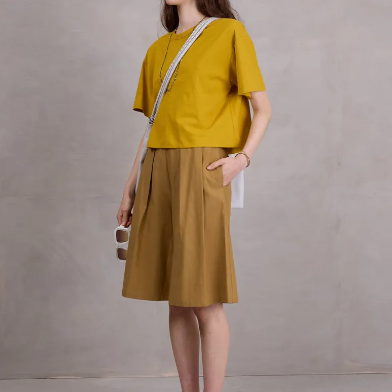 Eddie bermuda in mustard