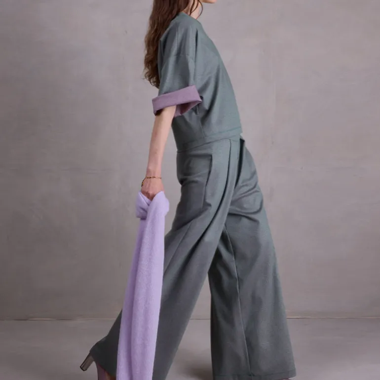 Egbert broek in green blend