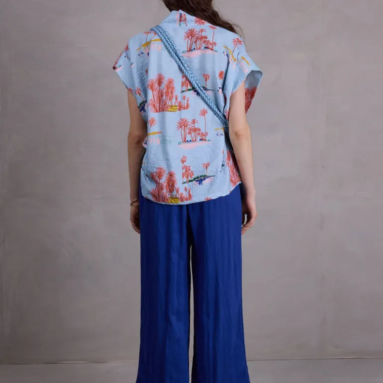 Fabio blouse in blue Havana