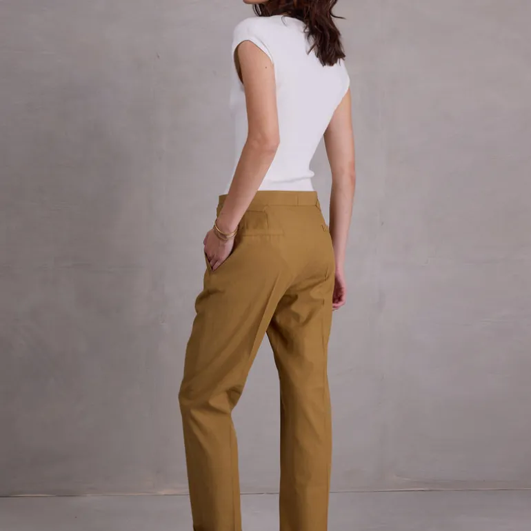 Fabrice broek in mustard