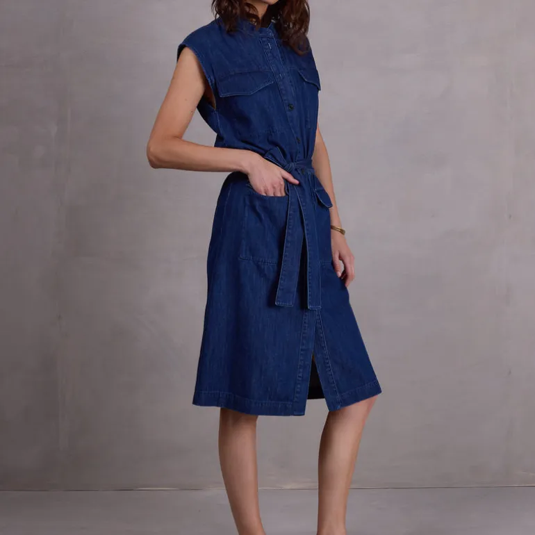 Faith jurk in summer denim