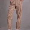 Fannie broek in mokka stripes