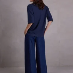 Fanny oversized night blue T-shirt