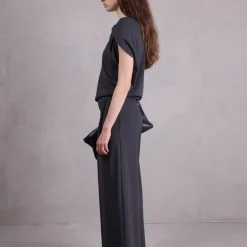 Fanotti top in antraciet