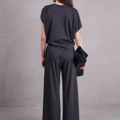 Fanotti top in antraciet
