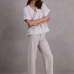 Faro ecru broderie blouse