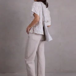 Faro ecru broderie blouse