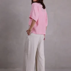 Faro flamingo plissé blouse