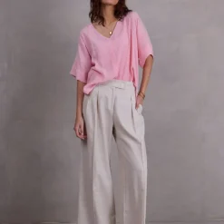 Faro flamingo plissé blouse