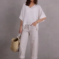 Faro witte plissé blouse