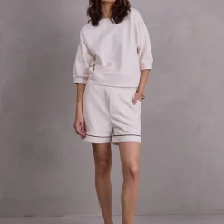 Fauve ecru fitted sweater
