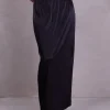 Fazil rok in black satin stretch