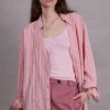 Felicia oversized roze hemd
