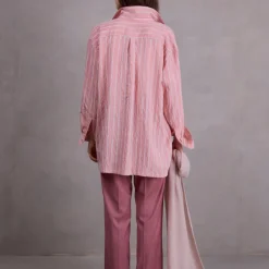 Felicia oversized roze hemd