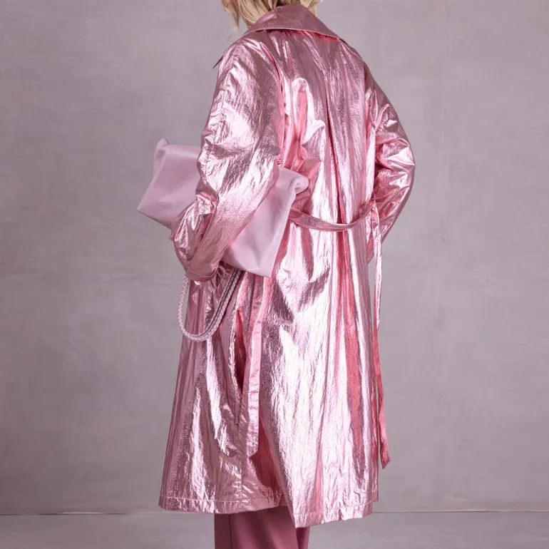Ferdi pink trench coat
