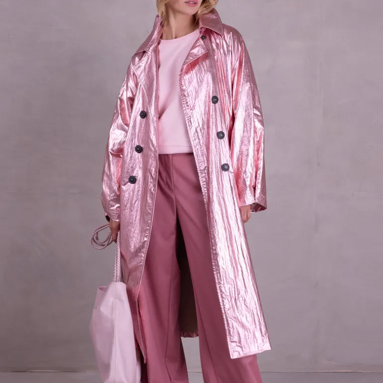 Ferdi pink trench coat