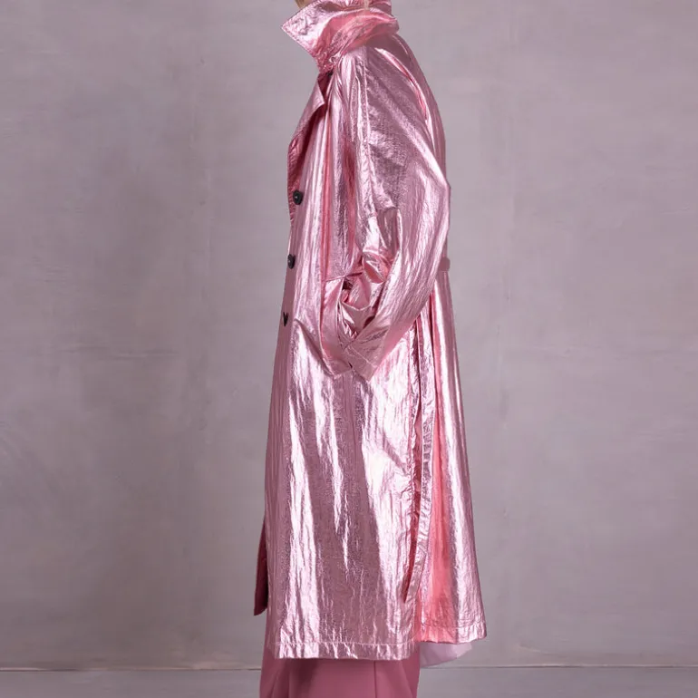 Ferdi pink trench coat