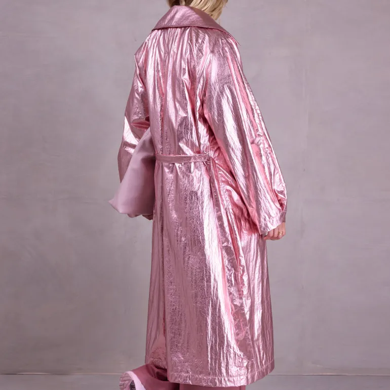 Ferdi pink trench coat