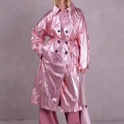 Ferdi pink trench coat