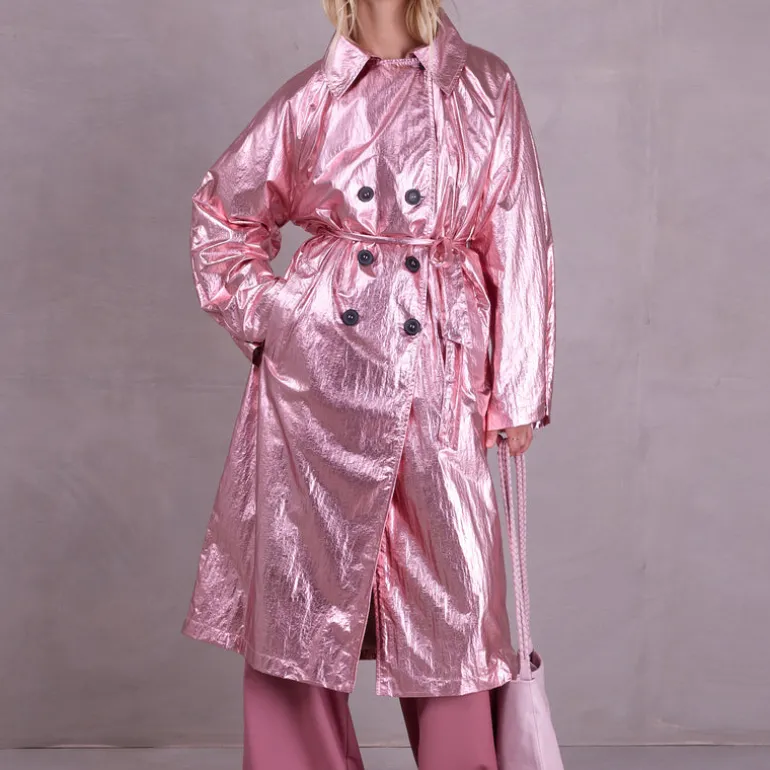Ferdi pink trench coat