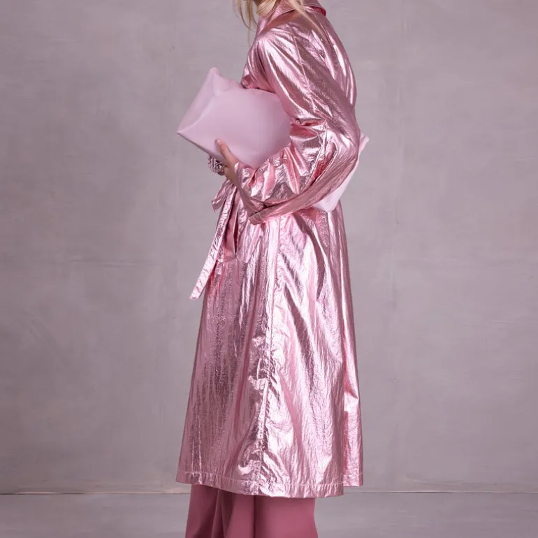 Ferdi pink trench coat