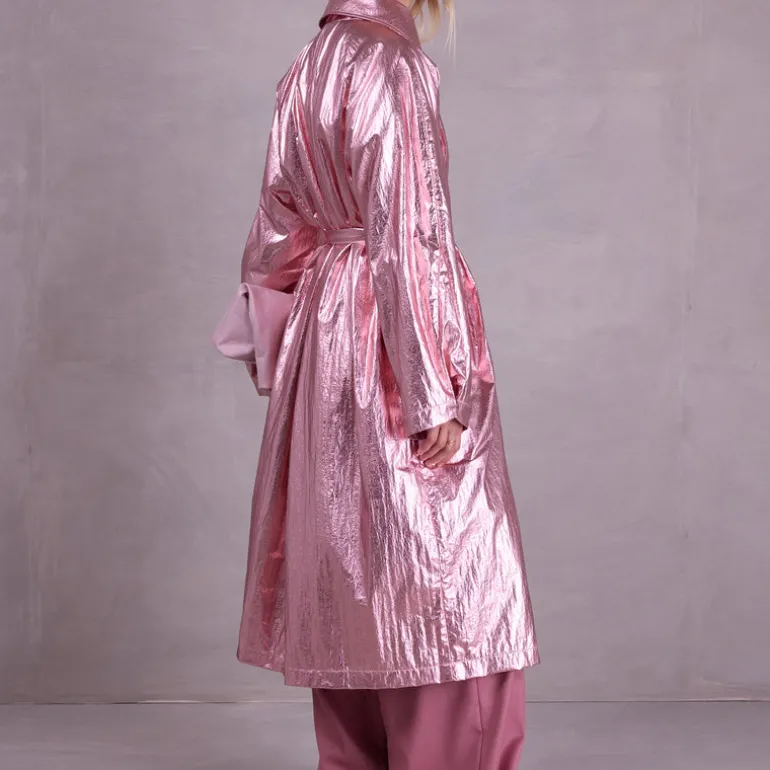 Ferdi pink trench coat