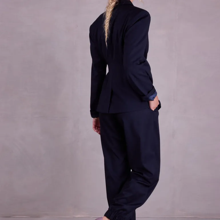 Fernando geknoopte blazer in night blue