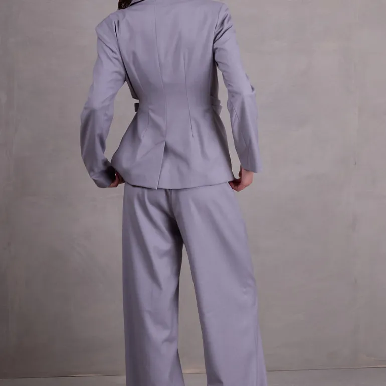 Fernando grijze geknoopte blazer