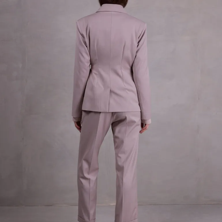 Fernando taupe geknoopte blazer
