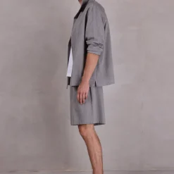 Ferre vest in steel grey herringbone