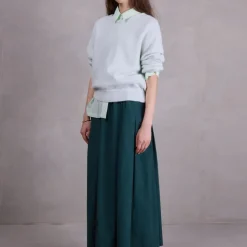 Fieke rok in bottle green