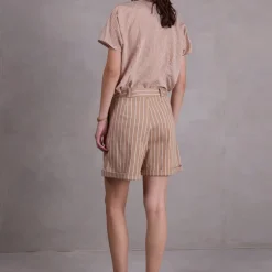Filipa bruin gestreepte blouse