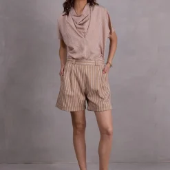 Filipa bruin gestreepte blouse